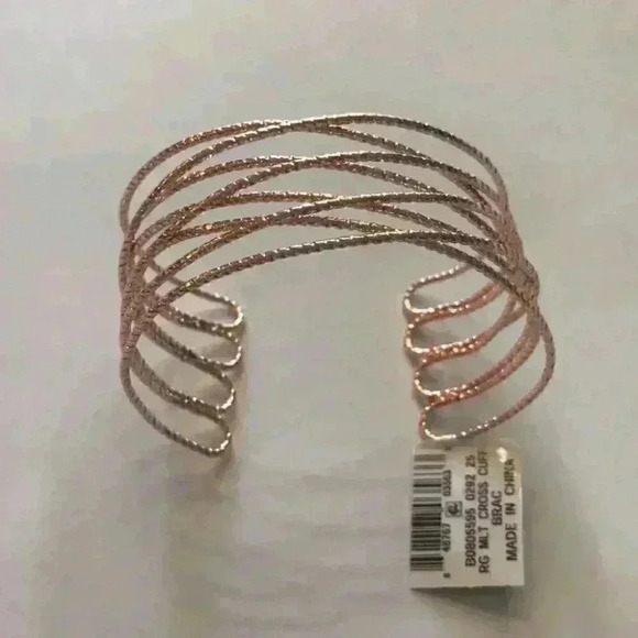 INC new Gold Rose Gold Tone Crisscross Bra… - Picture 5 of 8